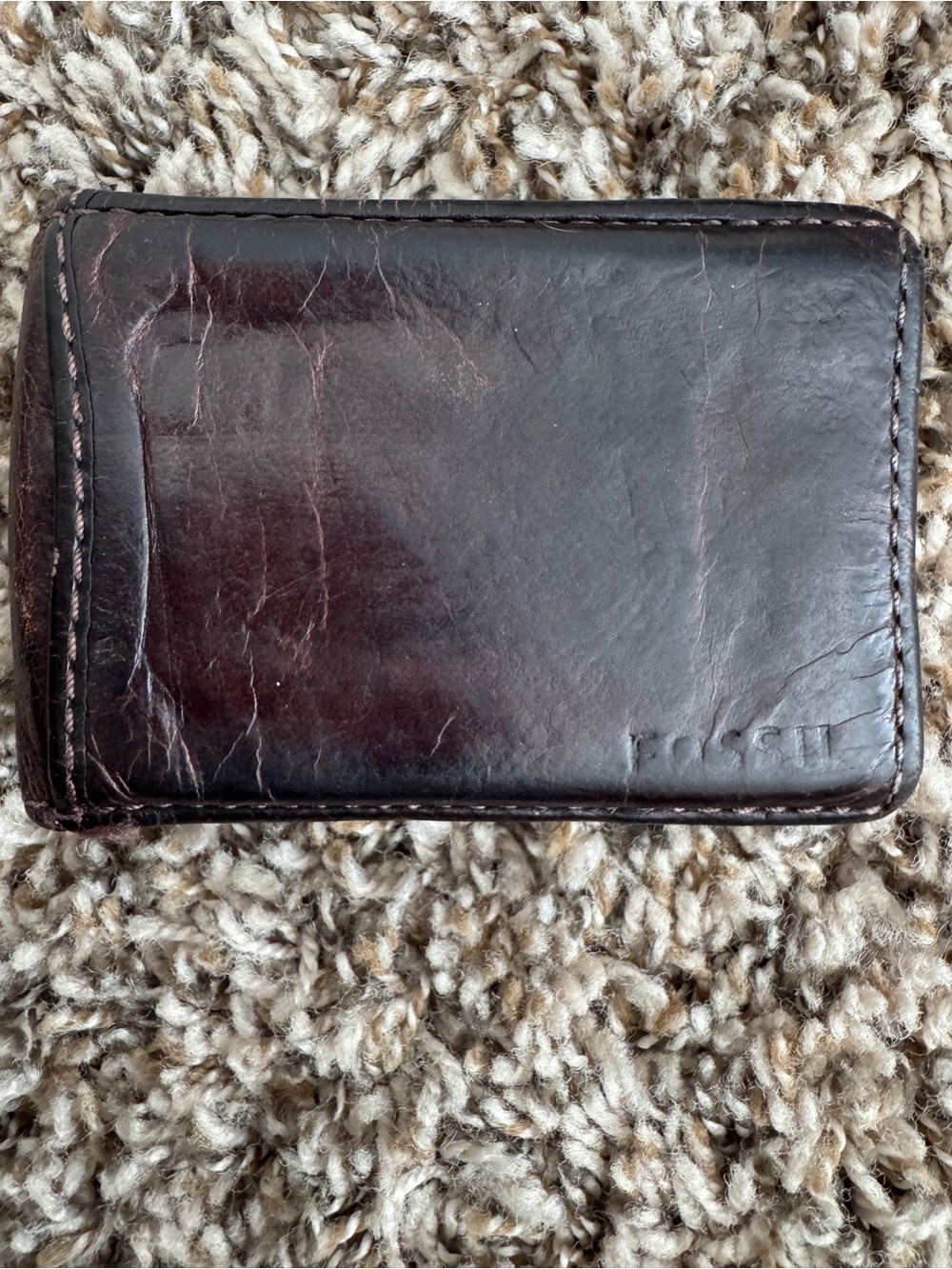 Fossil Chocolate Brown Leather Bifold Wallet